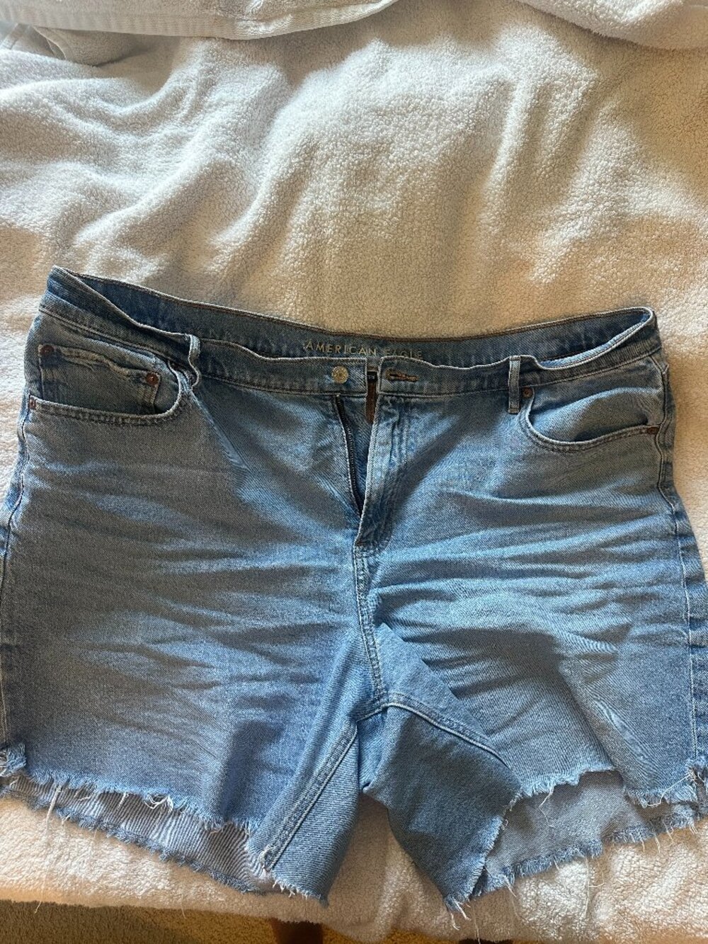 American Eagle Strigid Relaxed Short — Light Wash, Size 20